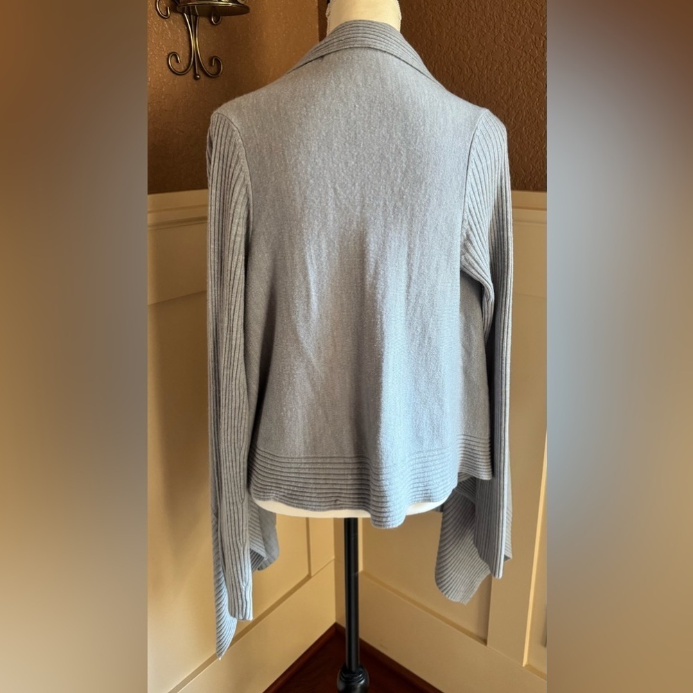 To the Max Gray Ribbed Cardigan Sweater - Picture 2 of 8